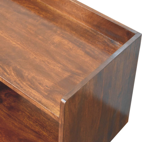 Open-top Chestnut Chest of Drawers