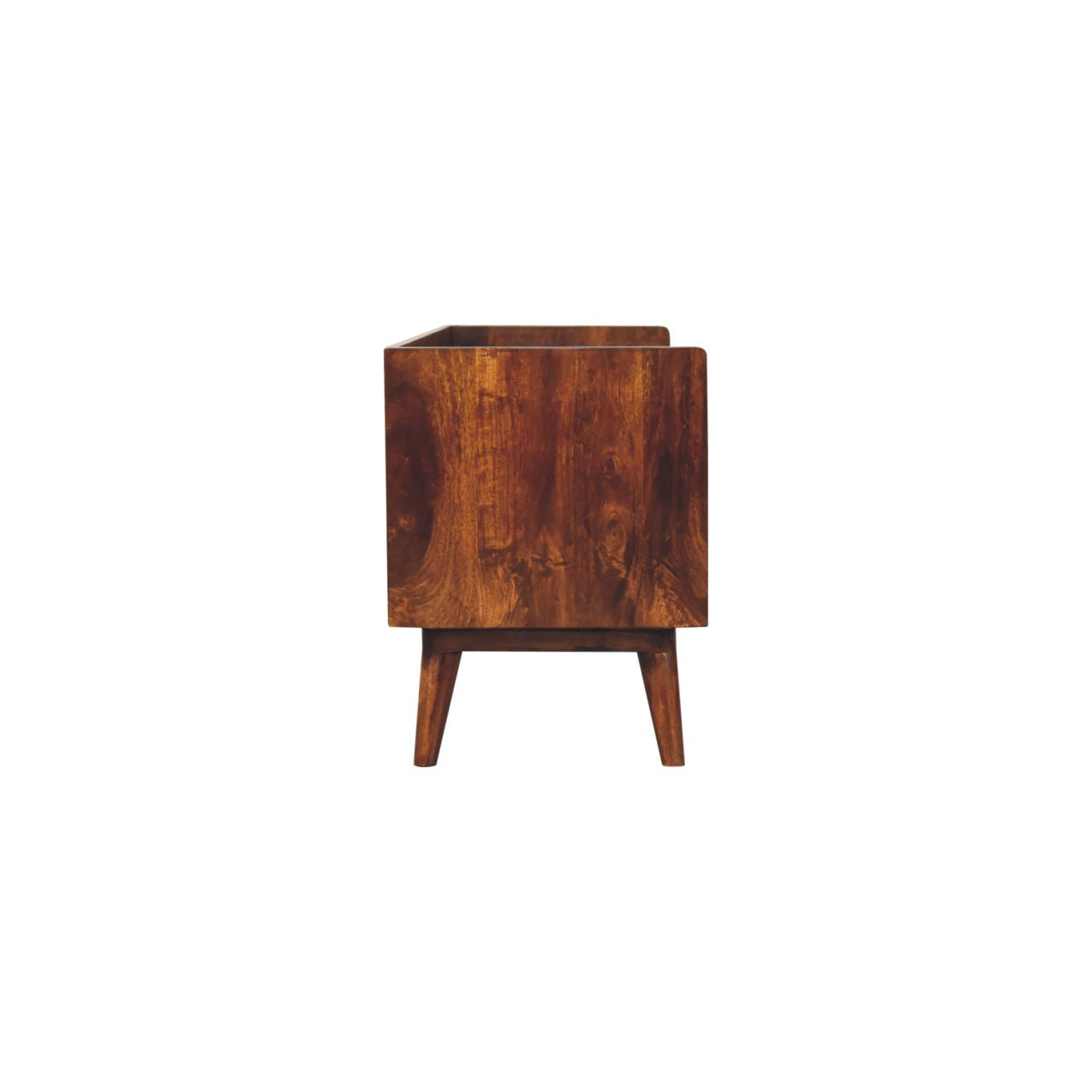 Open-top Chestnut Chest of Drawers
