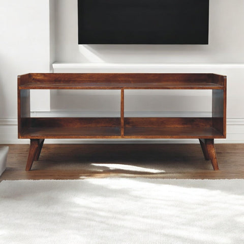 Open-top Chestnut Chest of Drawers