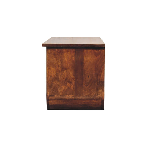 Triple Open Style Coffee Table | Chestnut Solid Mango Wood