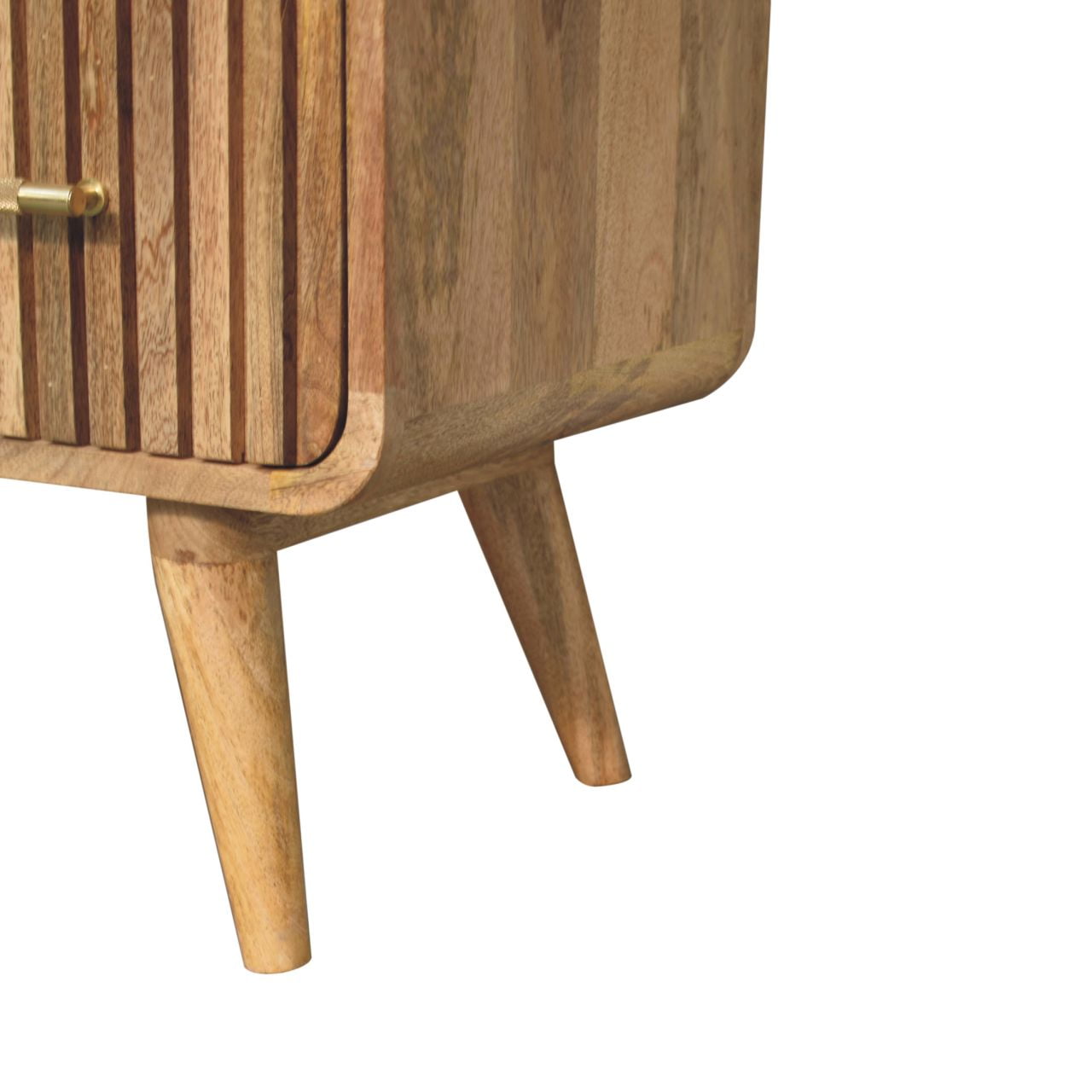 T-bar Ridged Chest of Drawers | Oak Solid Mango Wood