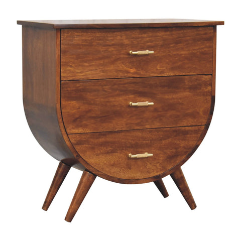 Agra Chest of Drawers | Chestnut Solid Mango Wood