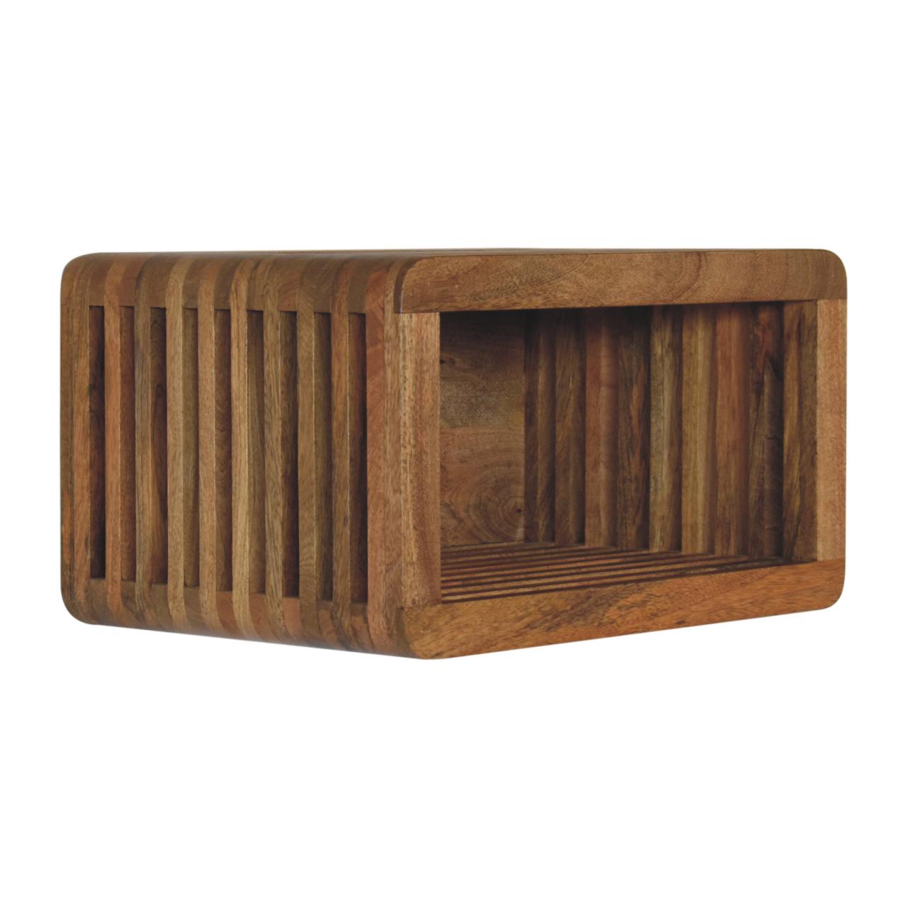 Soba Wall Mounted Bedside Table | Oak-Ish Solid Mango Wood Wall-Mounted
