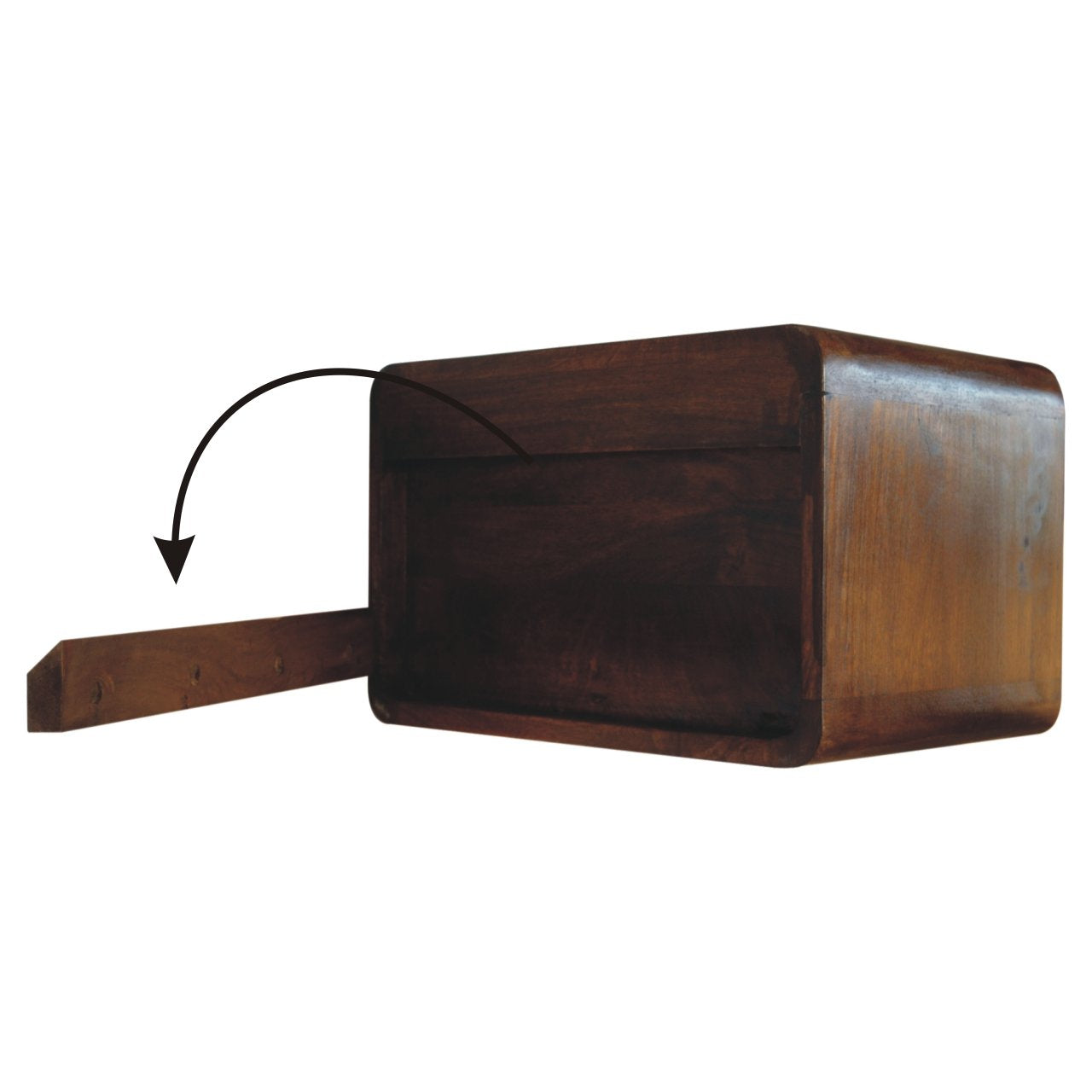 Chestnut Wall Mounted Open Woven Bedside Table | Wall-Mounted