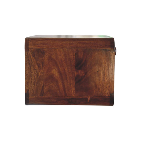 Chestnut Wall Mounted Open Woven Bedside Table | Wall-Mounted