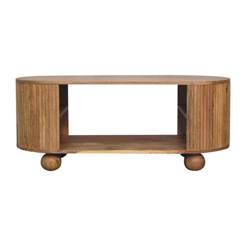Soba Ball Open Coffee Table | Oak Solid Mango Wood