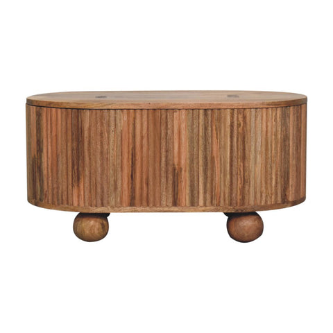 Soba Ball Lid-up Coffee Table | Oak-Ish Solid Mango Wood