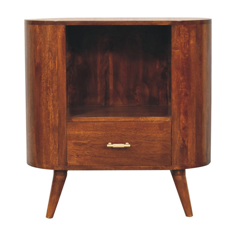 T-bar Cortez Chestnut Open Slot Chest of Drawers