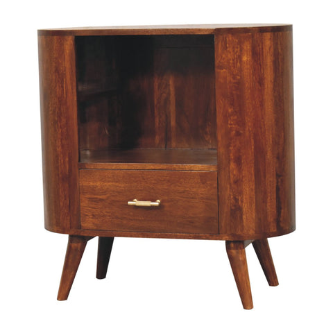 T-bar Cortez Chestnut Open Slot Chest of Drawers