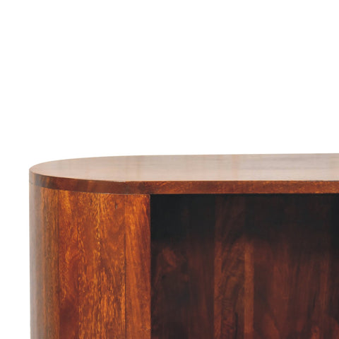 T-bar Cortez Chestnut Open Slot Chest of Drawers
