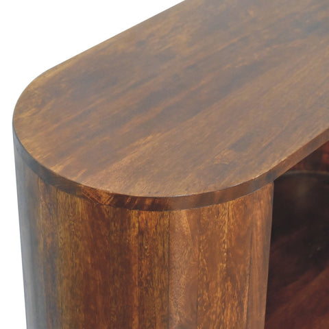 T-bar Cortez Chestnut Open Slot Chest of Drawers