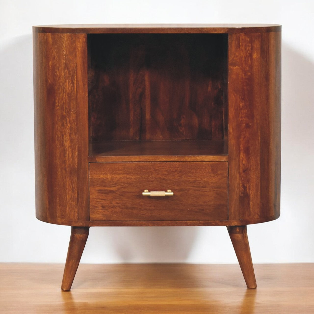 T-bar Cortez Chestnut Open Slot Chest of Drawers
