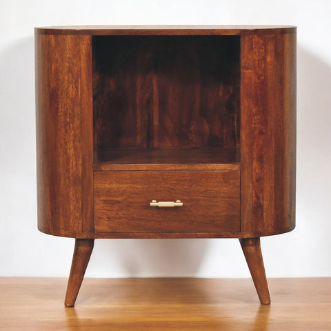 T-bar Cortez Chestnut Open Slot Chest of Drawers