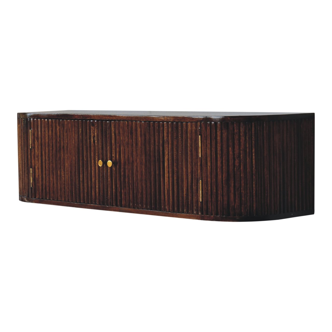 Chunky Chestnut Wall Mounted Console Chest of Drawers | Wall-Mounted
