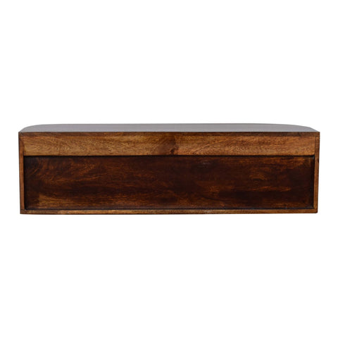 Chunky Chestnut Wall Mounted Console Chest of Drawers | Wall-Mounted