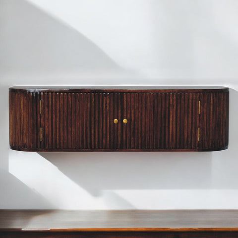 Chunky Chestnut Wall Mounted Console Chest of Drawers | Wall-Mounted