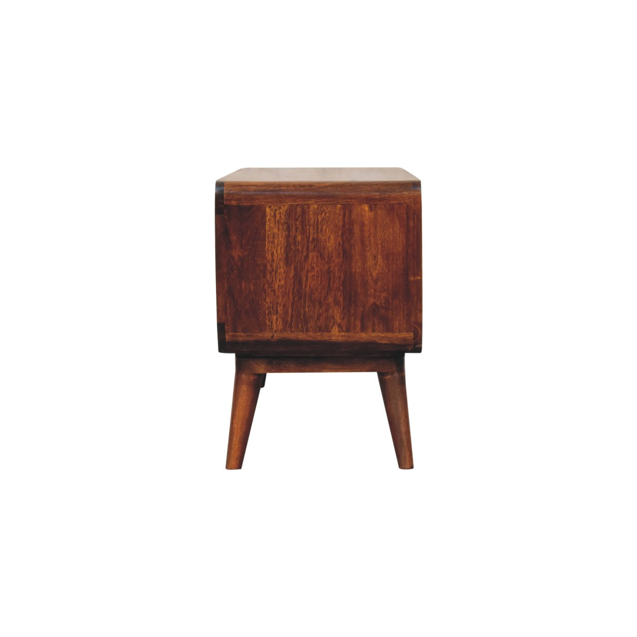 Curved Chestnut Double Slot Chest of Drawers