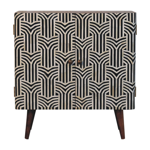 Honey Caramel Edessa Bone Inlay Chest of Drawers | Hand-Carved