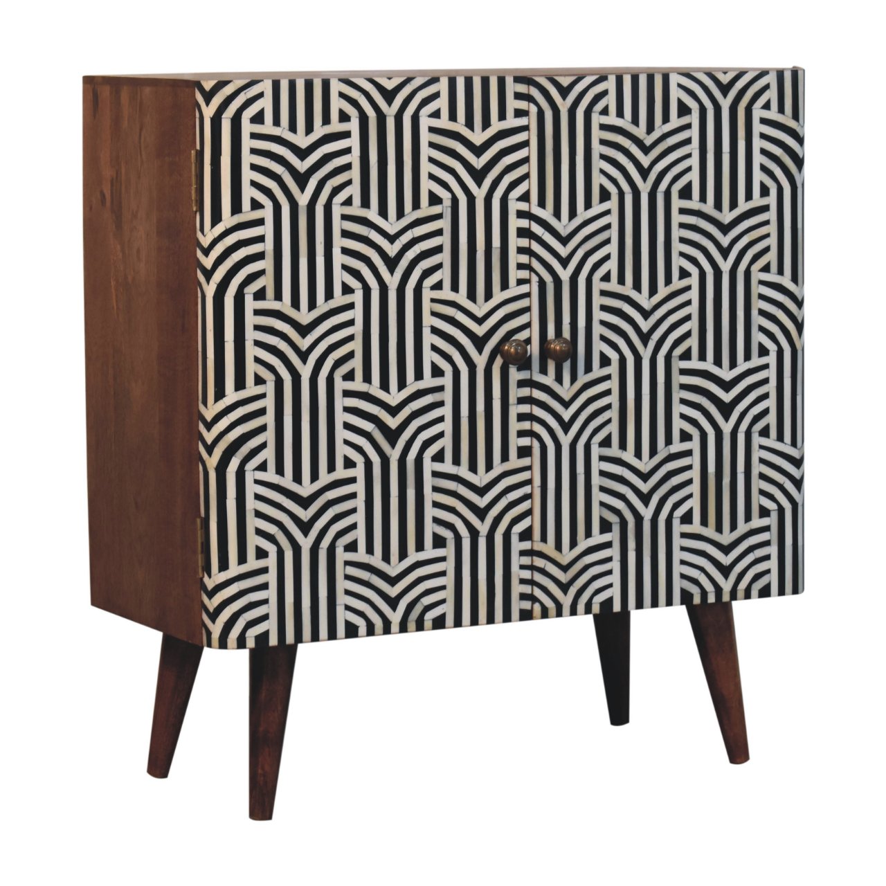 Honey Caramel Edessa Bone Inlay Chest of Drawers | Hand-Carved