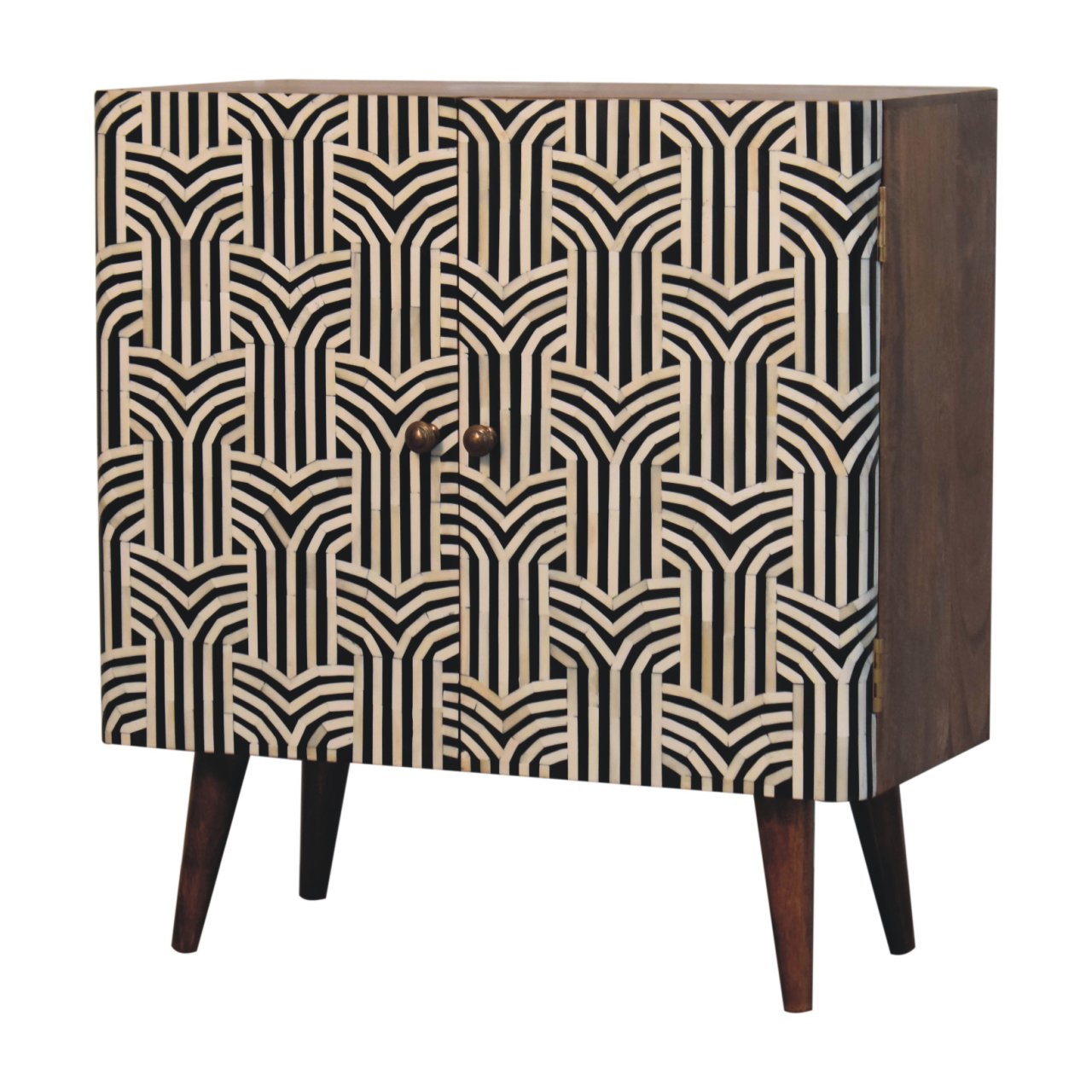 Honey Caramel Edessa Bone Inlay Chest of Drawers | Hand-Carved