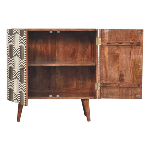 Honey Caramel Edessa Bone Inlay Chest of Drawers | Hand-Carved