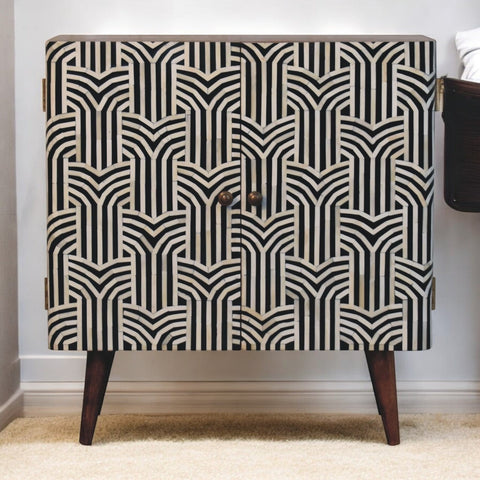Honey Caramel Edessa Bone Inlay Chest of Drawers | Hand-Carved
