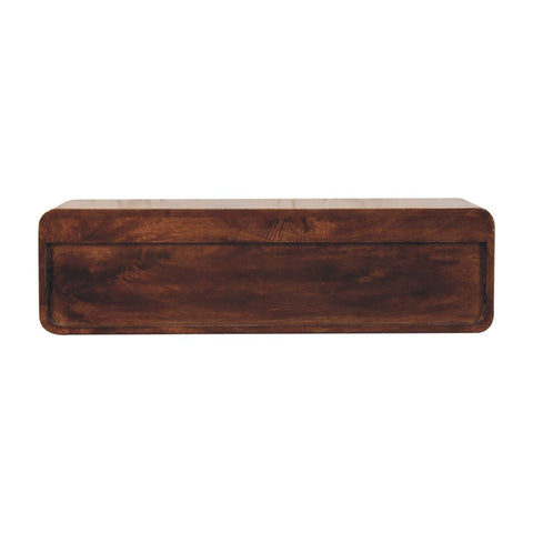 Floating California Walnut Open Console Table