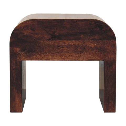 California Walnut Disc Bedside Table