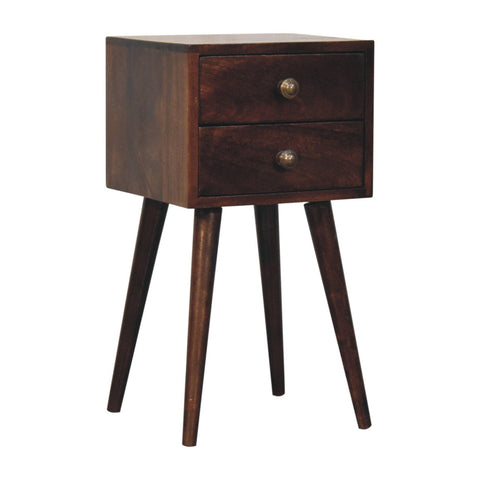 Mini 2-DrawerCalifornia Walnut Bedside Table