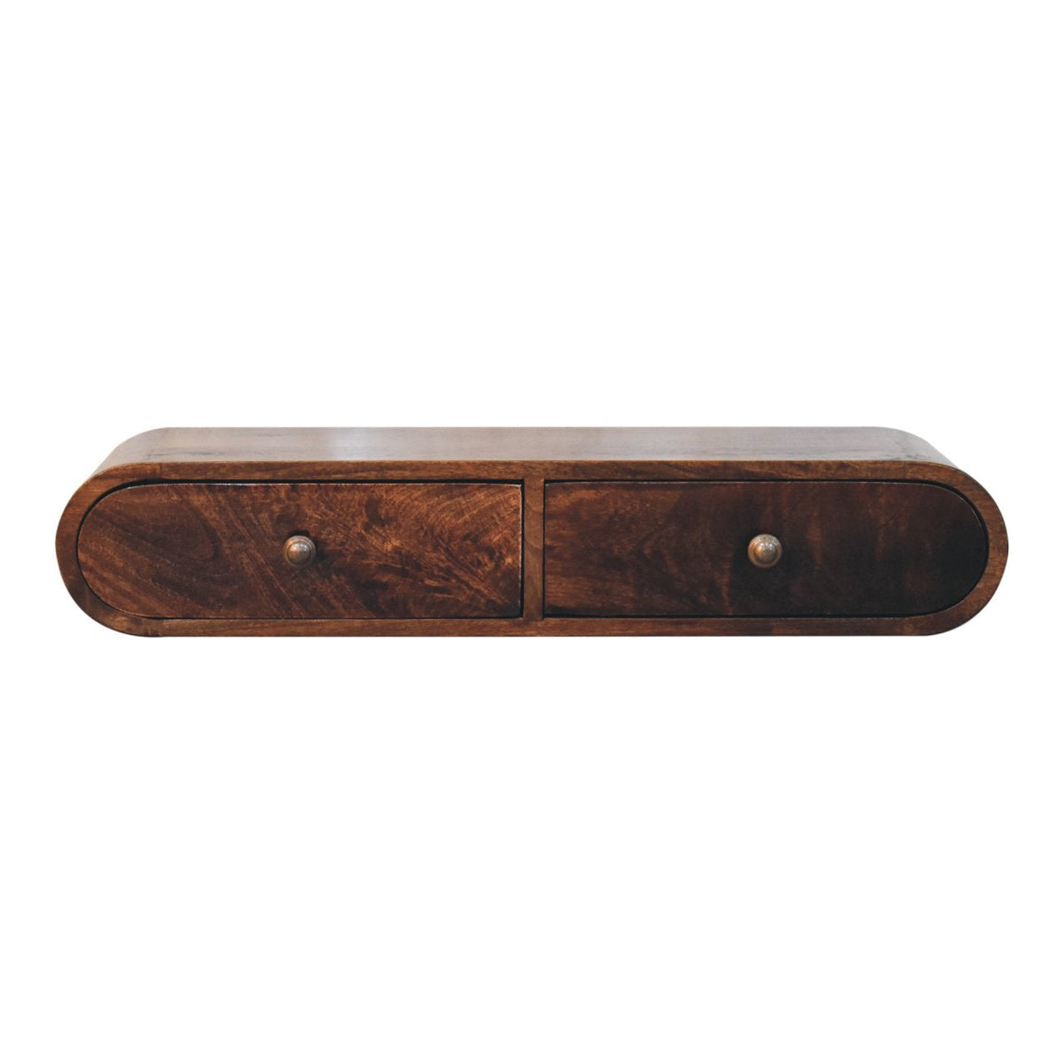 Wall Mounted California Walnut Chest of Drawers | Wall-Mounted