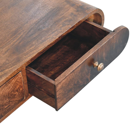 Wall Mounted California Walnut Chest of Drawers | Wall-Mounted