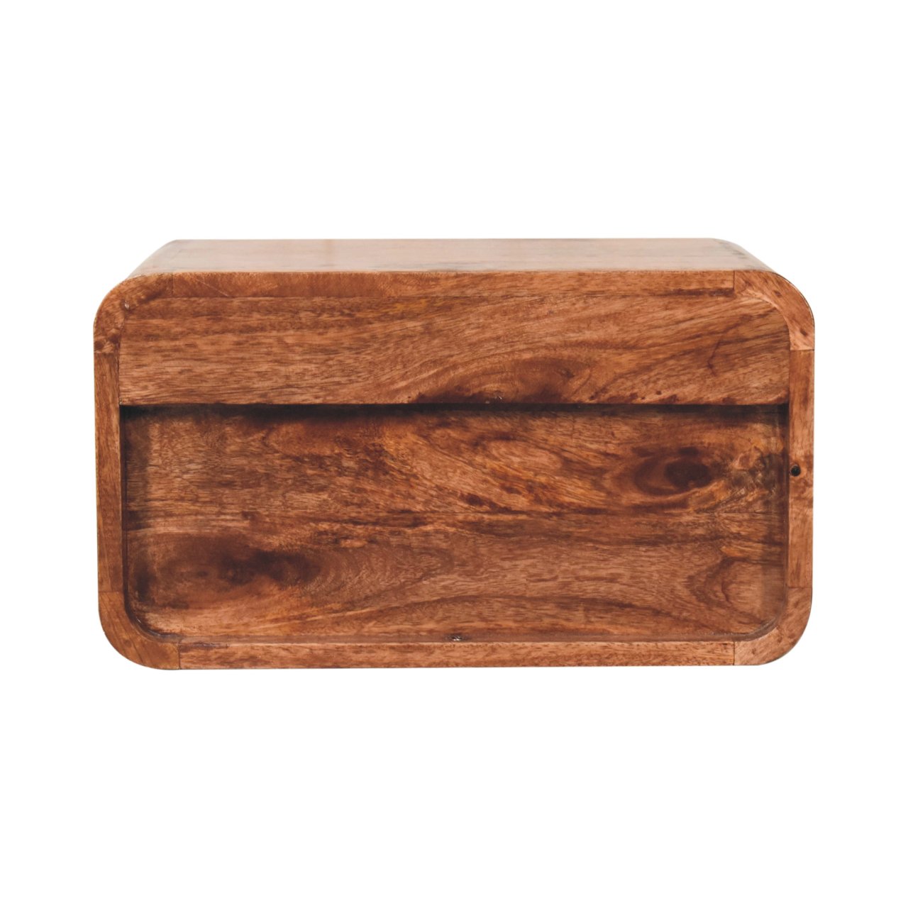 Honey Caramel 2-Drawer Floating Bedside Table | Wall-Mounted