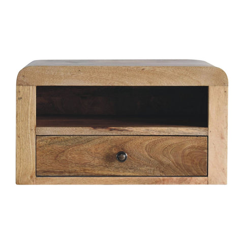 Chunky Oak-ish Floating Bedside Table | Wall-Mounted