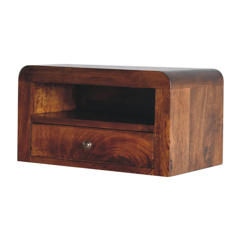 Chunky Chestnut 1-Drawer Wall Mounted Chest of Drawers | Wall-Mounted