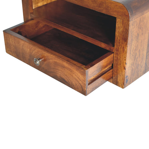Chunky Chestnut 1-Drawer Wall Mounted Chest of Drawers | Wall-Mounted