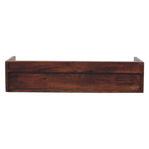 Belmont Wall-Mounted Console Shelf Chest of Drawers | Chestnut Mango Wood