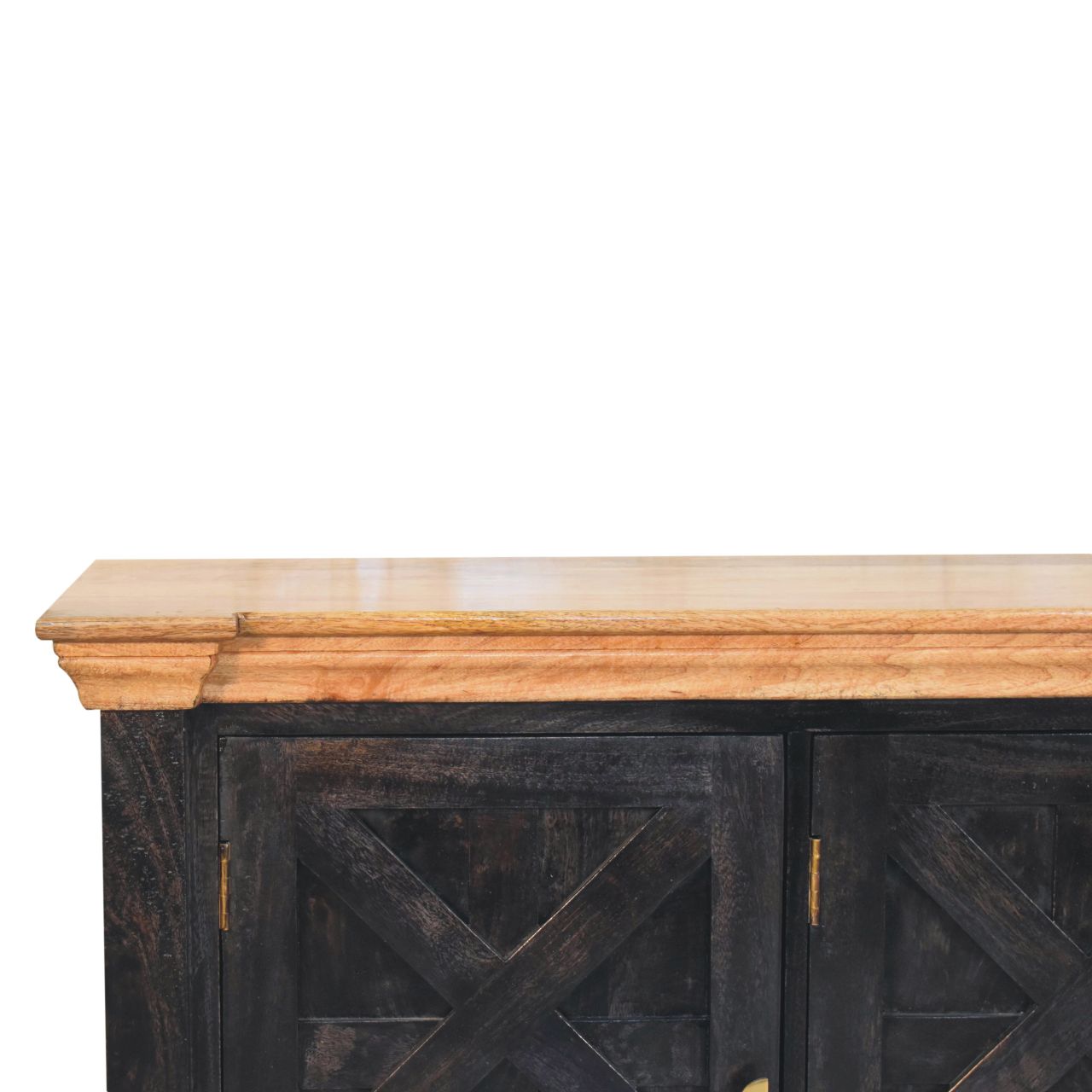 Regal Ash Black Rustic Sideboard Chest of Drawers