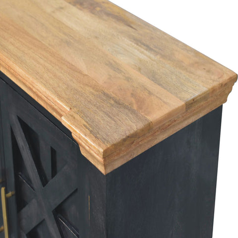 Regal Ash Black Rustic Sideboard Chest of Drawers