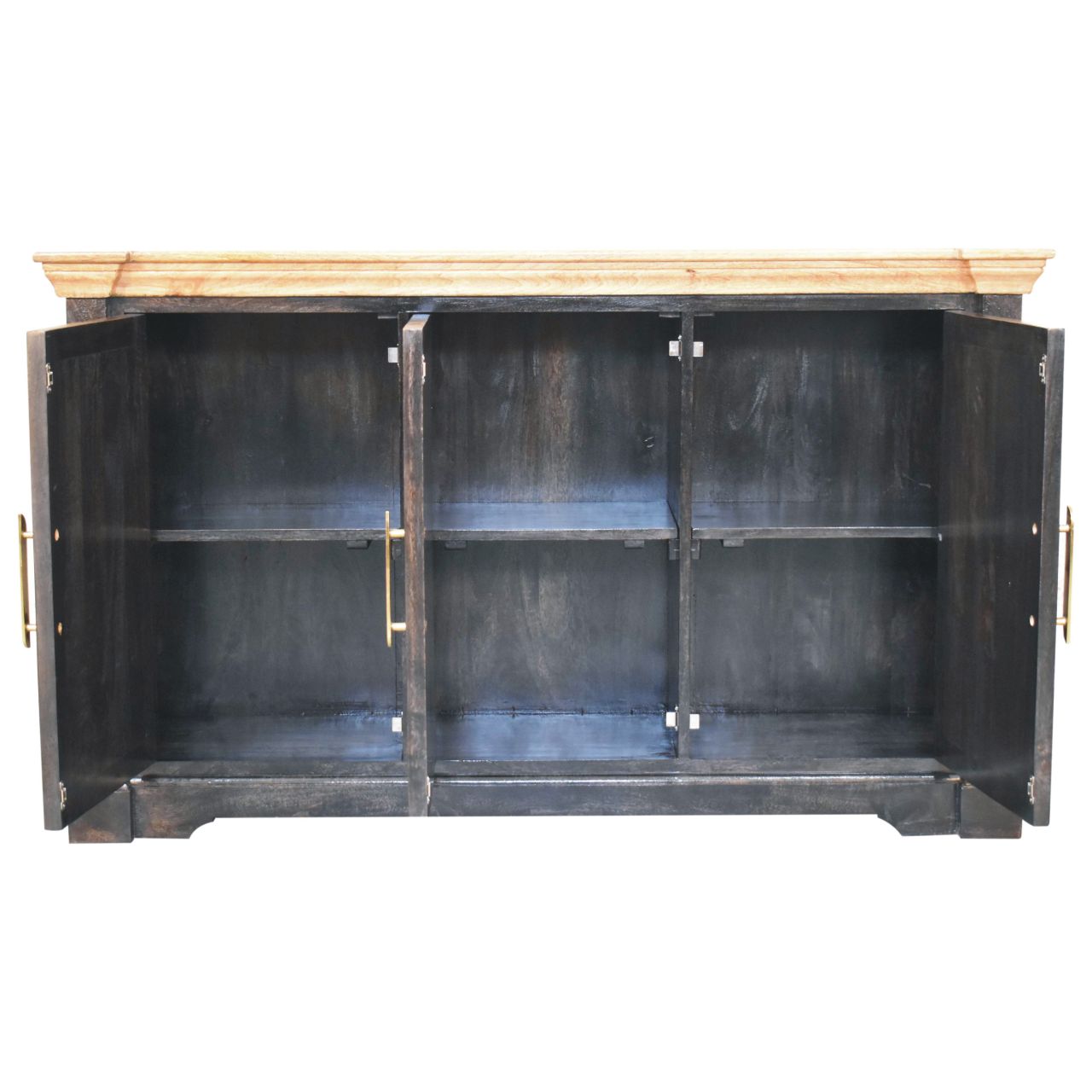 Regal Ash Black Rustic Sideboard Chest of Drawers