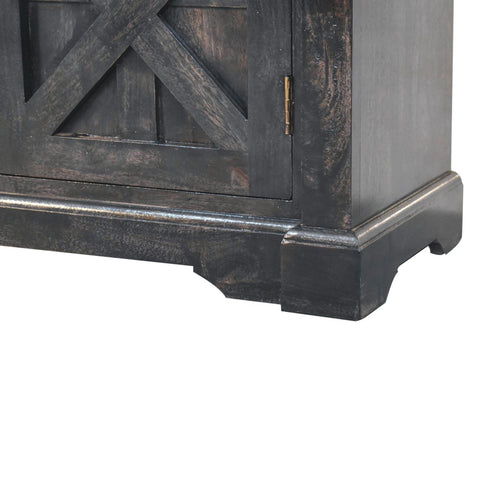 Regal Ash Black Rustic Sideboard Chest of Drawers
