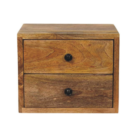 Solis 2-Drawer Oak-ish Wall Mounted Chest of Drawers | Wall-Mounted