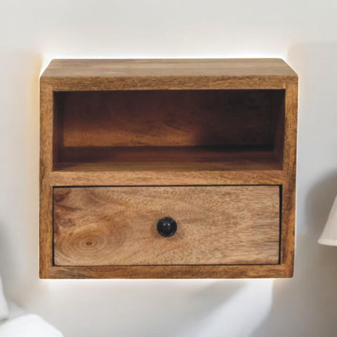 Solis 1-Drawer Oak-ish Wall Mounted Chest of Drawers | Wall-Mounted