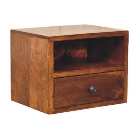 Solis 1-Drawer Chestnut Wall Mounted Chest of Drawers | Wall-Mounted