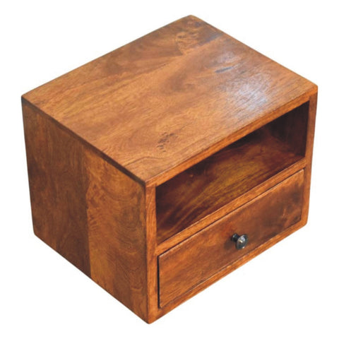 Solis 1-Drawer Chestnut Wall Mounted Chest of Drawers | Wall-Mounted