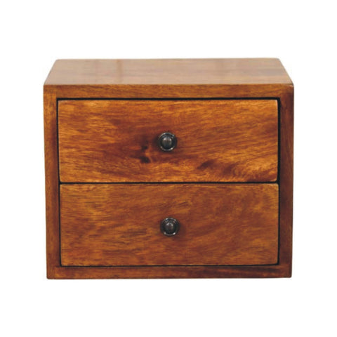 Solis 2-Drawer Chestnut Wall Mounted Chest of Drawers | Wall-Mounted