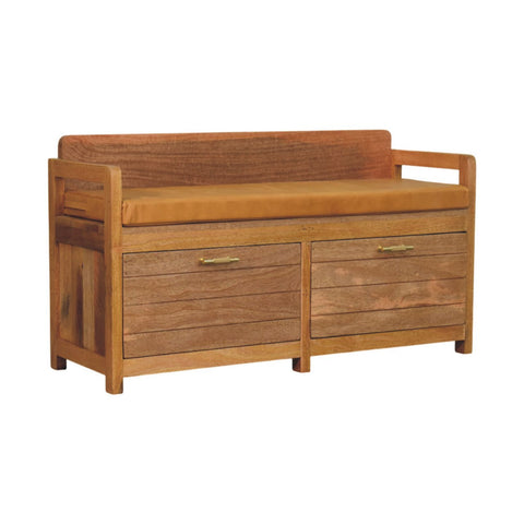Oxford Oak-ish 2-Drawer Storage Bench | Linen