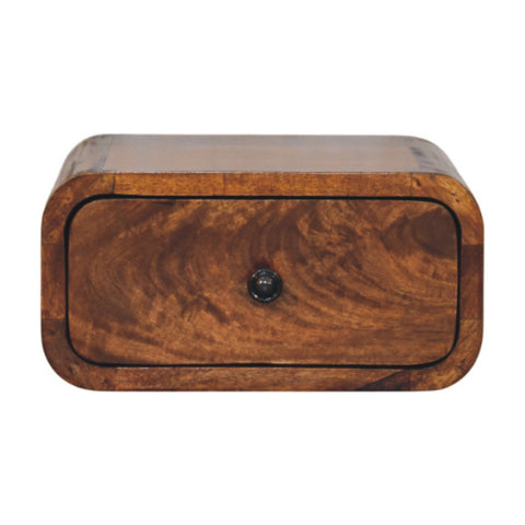 Avora Mini Wall-Mounted Chestnut 1-Drawer Chest of Drawers