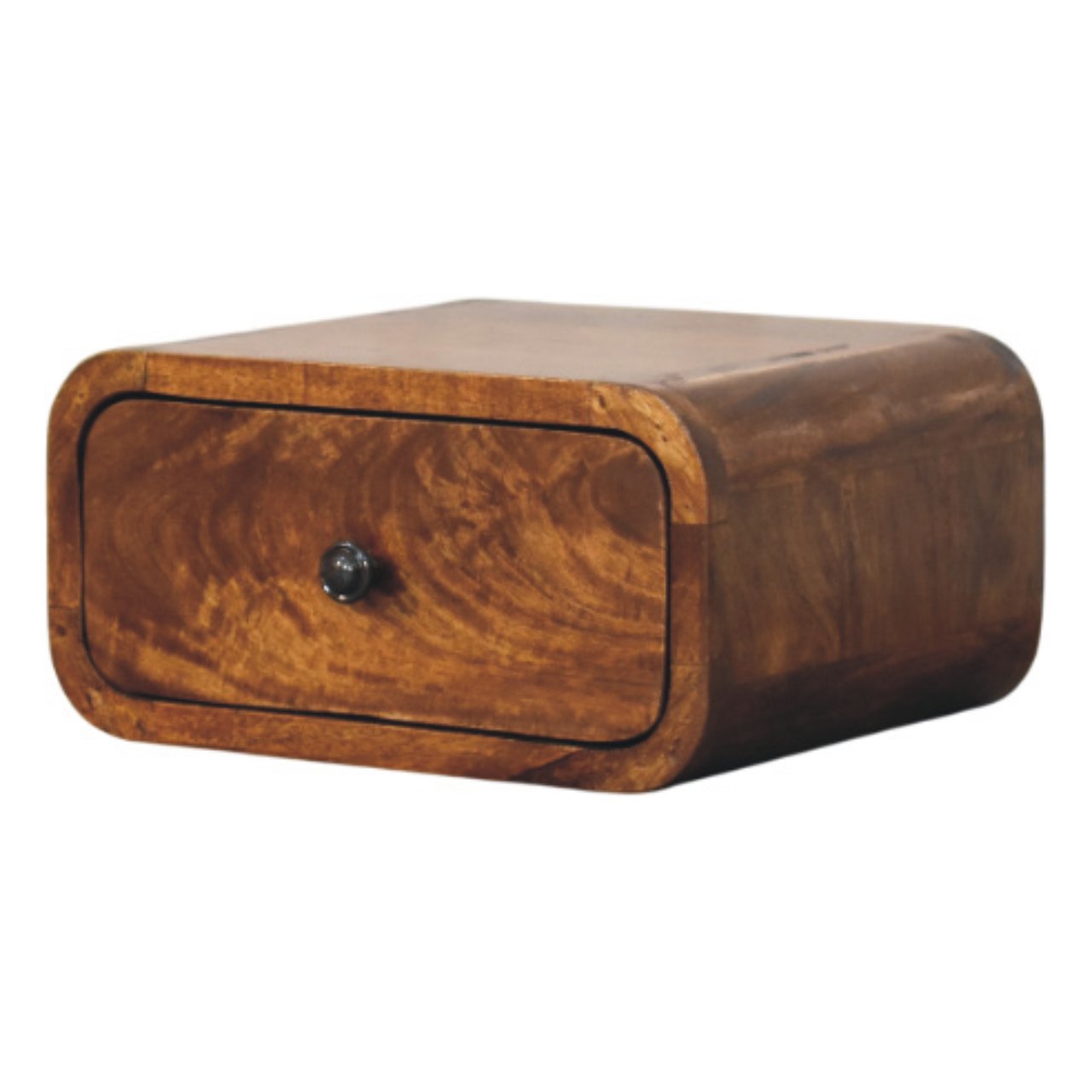 Avora Mini Wall-Mounted Chestnut 1-Drawer Chest of Drawers