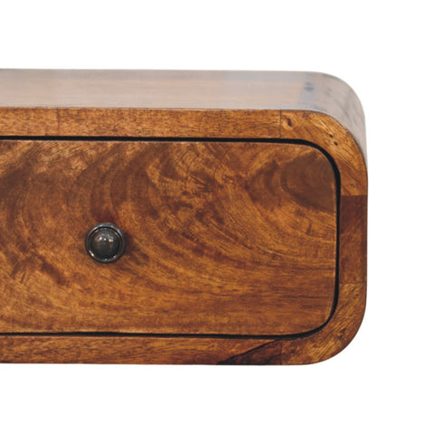 Avora Mini Wall-Mounted Chestnut 1-Drawer Chest of Drawers