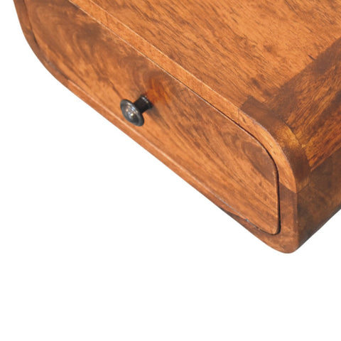 Avora Mini Wall-Mounted Chestnut 1-Drawer Chest of Drawers